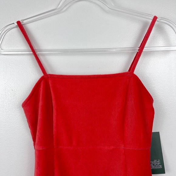 Wild Fable Red Velvet Mini Dress NWT - Picture 2 of 6